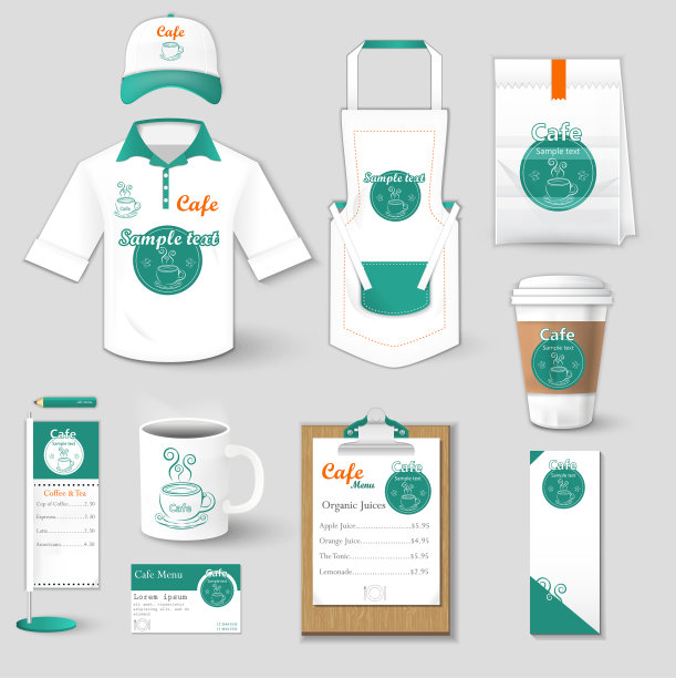 套装餐厅企业标识衬衫杯图片下载