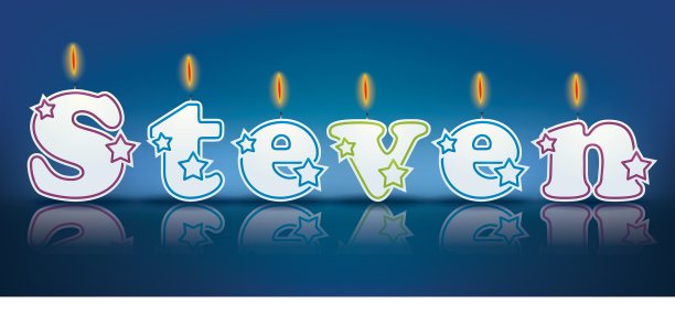 史蒂文用燃烧的蜡烛写字图片下载