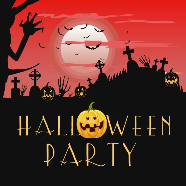 万圣节派对贺卡图片下载