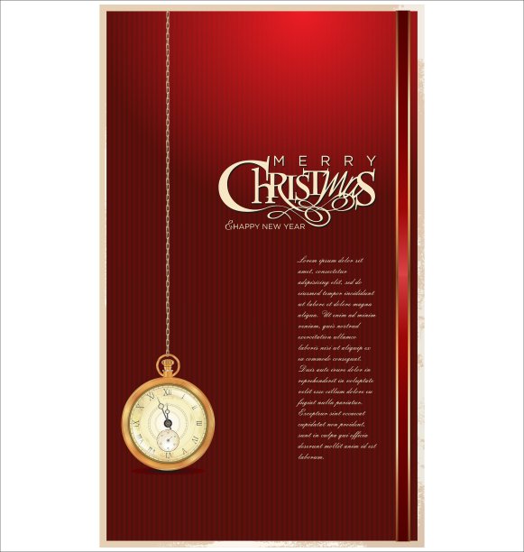 圣诞红旗帜图片下载