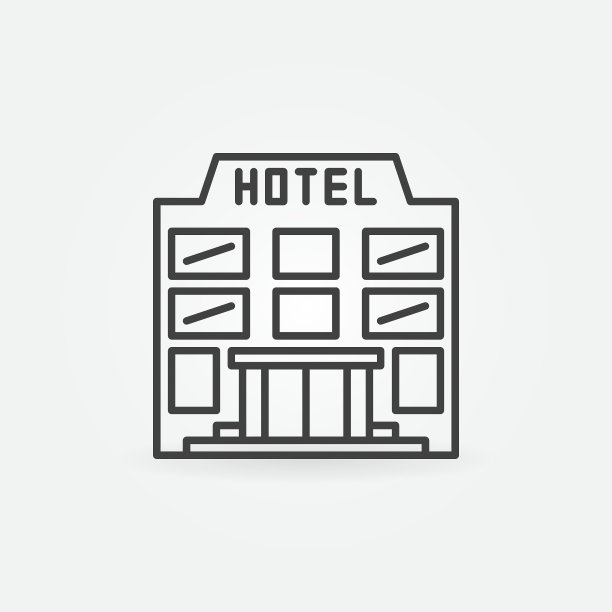 酒店建筑图标图片下载