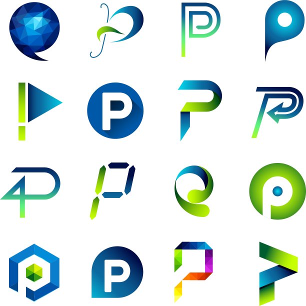 基于字母P的图标设计图片下载