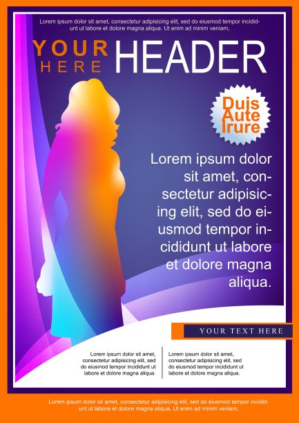 明亮的宣传单模板图片下载