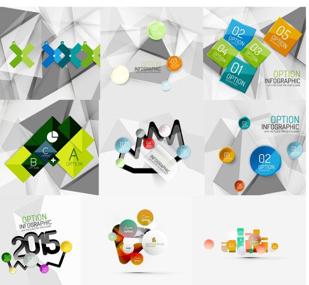 套纸图形信息图形现代模板图片下载