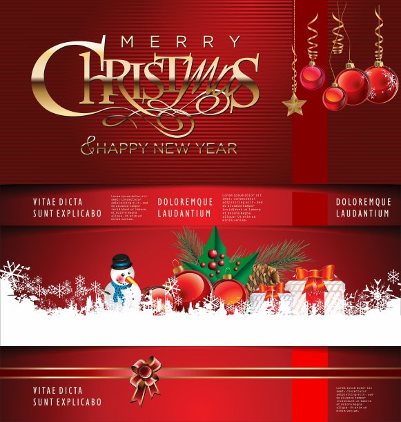 现代圣诞红色背景图片下载