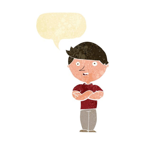 卡通快乐的人与讲话泡泡图片下载