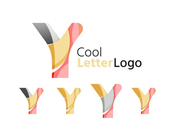 一套抽象的Y字母公司标识业务图片下载