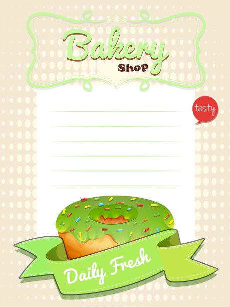 线纸设计与绿色甜甜圈图片下载