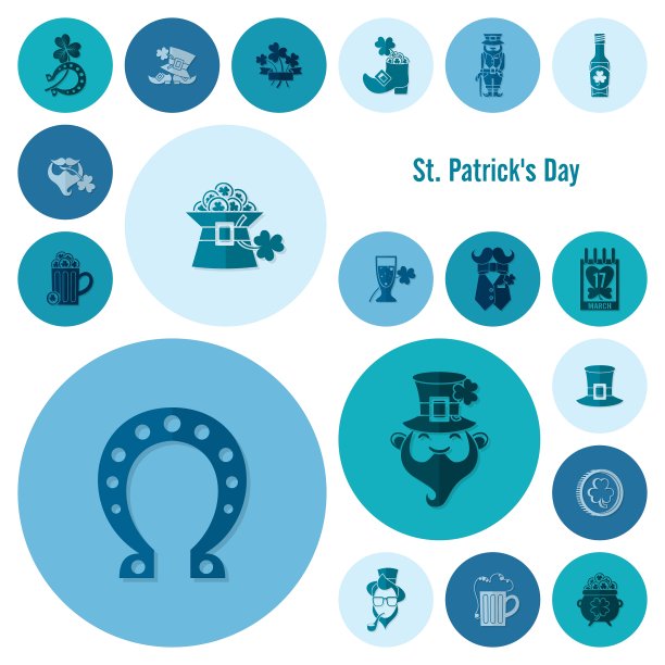 圣帕特里克节图标设置图片下载