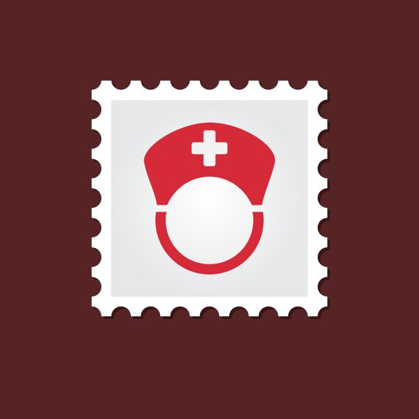 护士医疗邮票图片下载