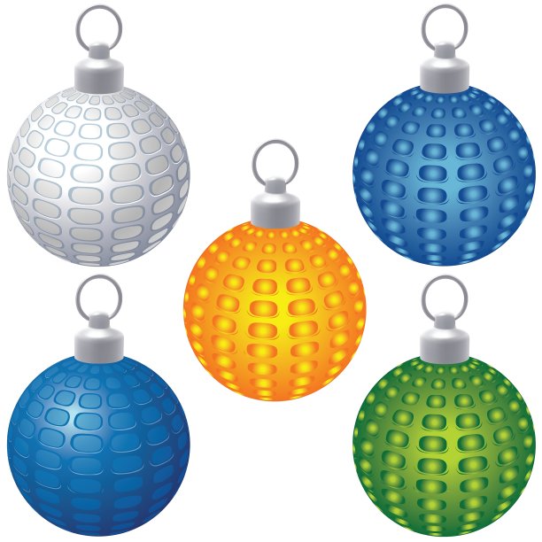 纹理的圣诞球图片下载