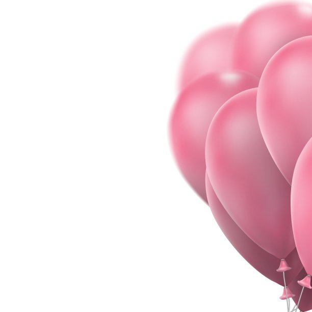 粉色光滑气球EPS 10图片下载