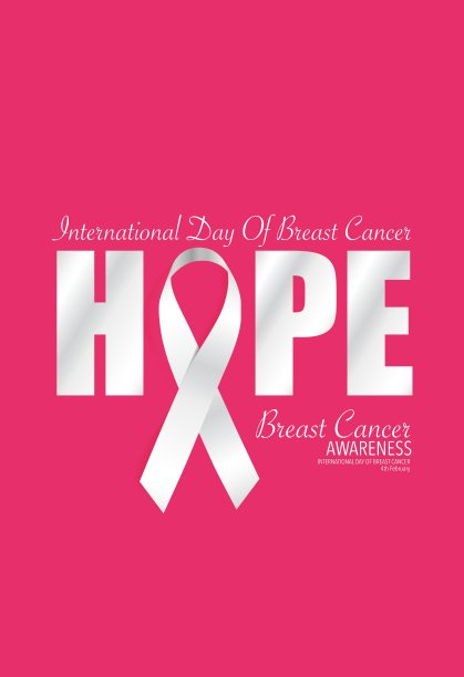 设计乳腺癌意识卡图片下载