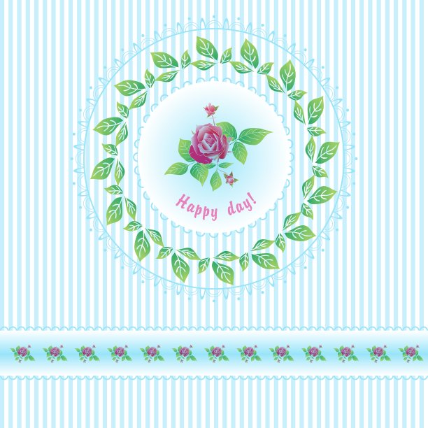 美丽的玫瑰假日明信片图片下载