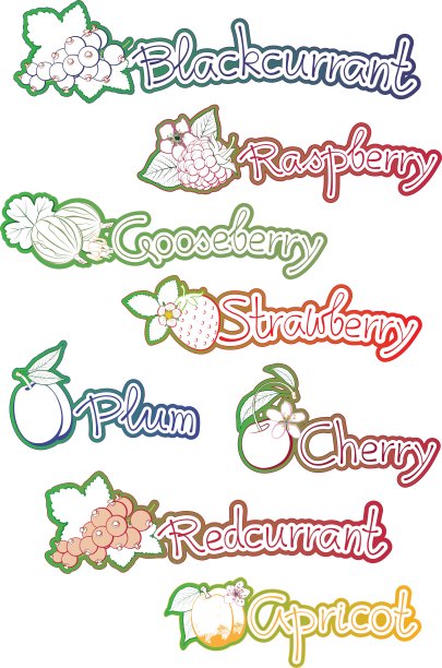 一套果酱标签图片下载