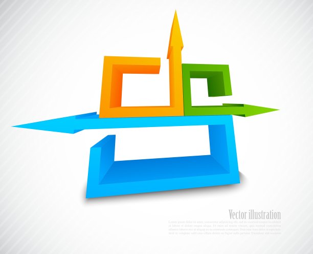 抽象背景与3d元素图片下载