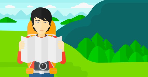 背包客在看地图图片下载