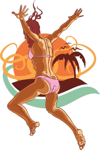 女孩跳进水里图片下载