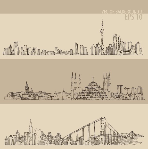 上海，伊斯坦布尔，旧金山等大城市图片下载