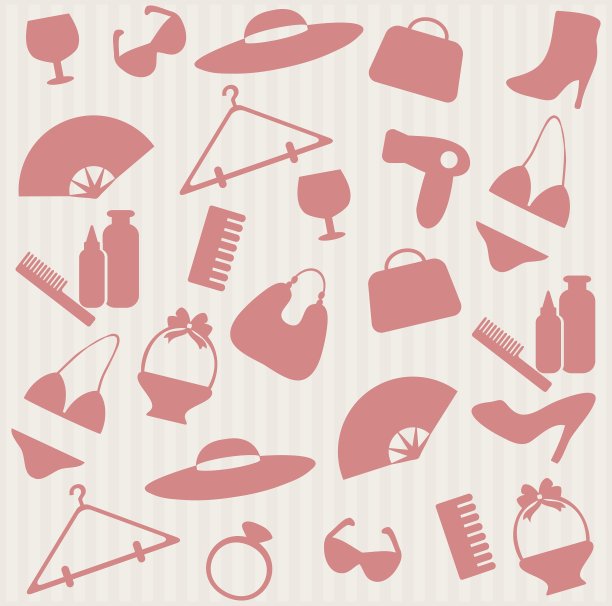 无缝模式与女人的东西图片下载