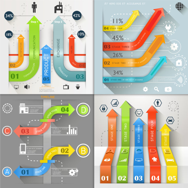 信息图箭头企业营销图片下载