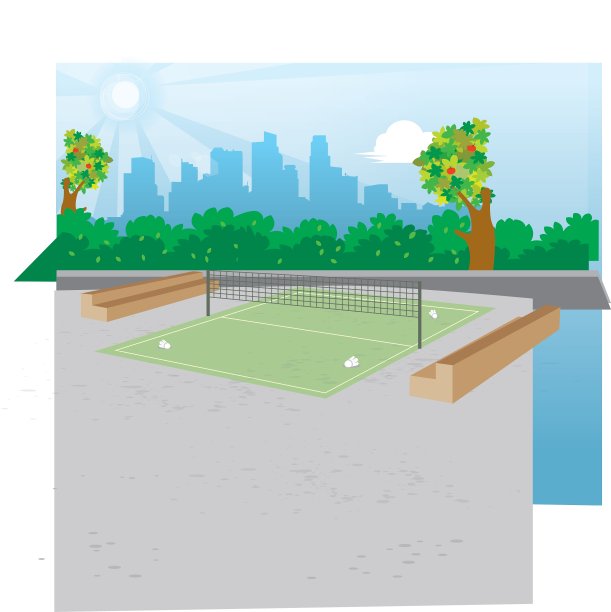 室外羽毛球图片下载