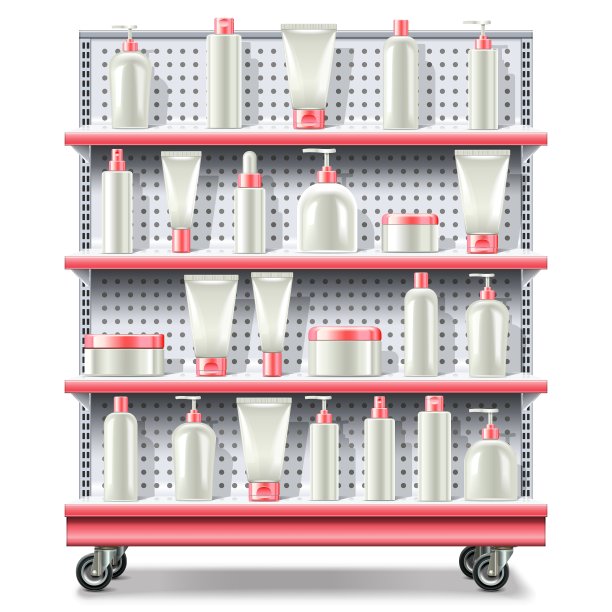 超市货架上的化妆品图片下载