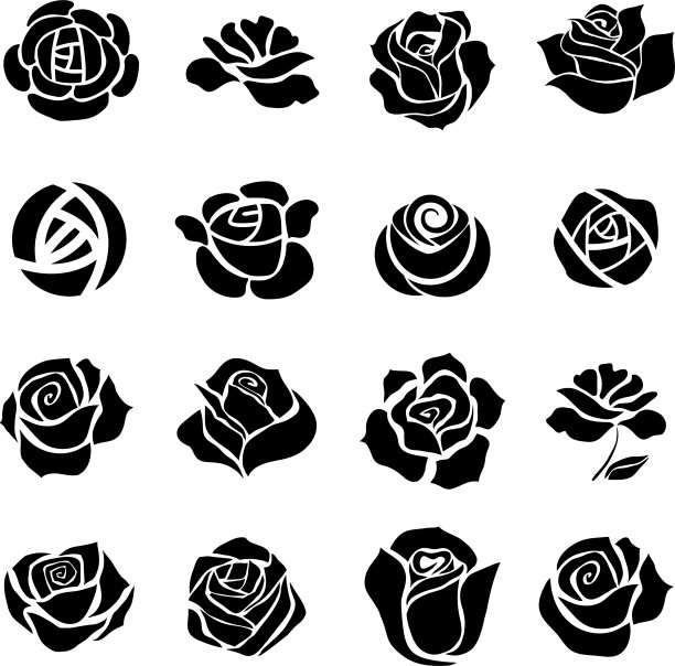 玫瑰的设计元素图片下载