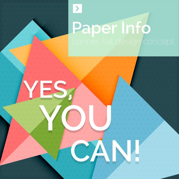 平面设计方形横幅与口号图片下载