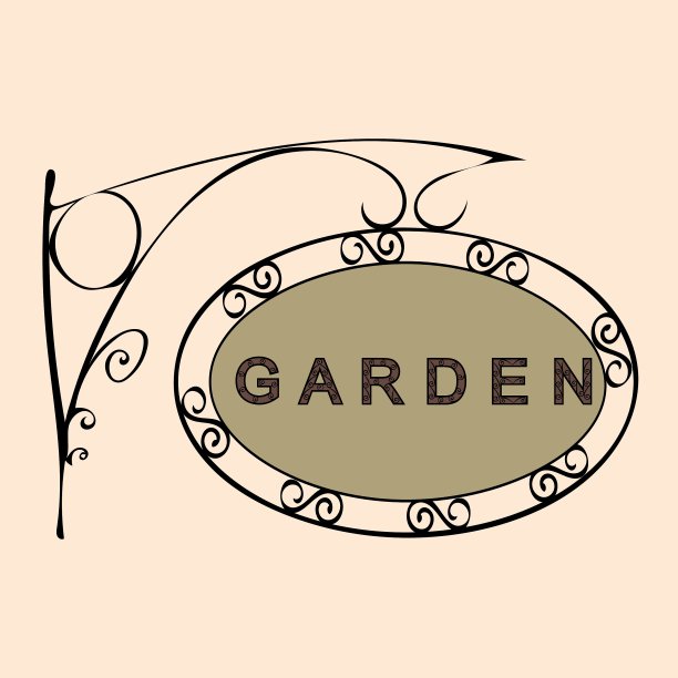 花园复古复古的街道标志图片下载