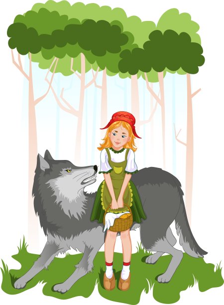 小红帽和狼图片下载