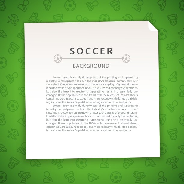 绿色足球背景与复制空间图片下载