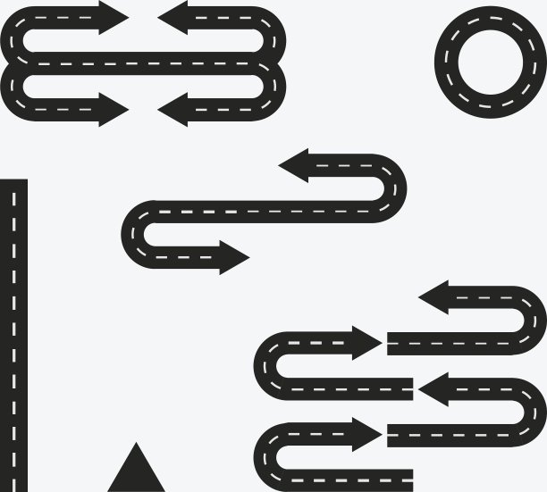 道路设置元素设计上的白色图片下载