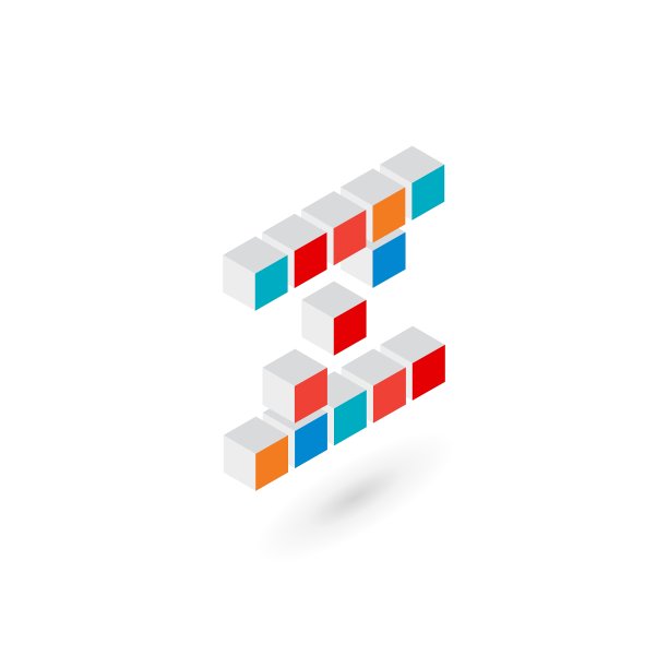 3D立方体字母Z logo图标设计模板图片下载