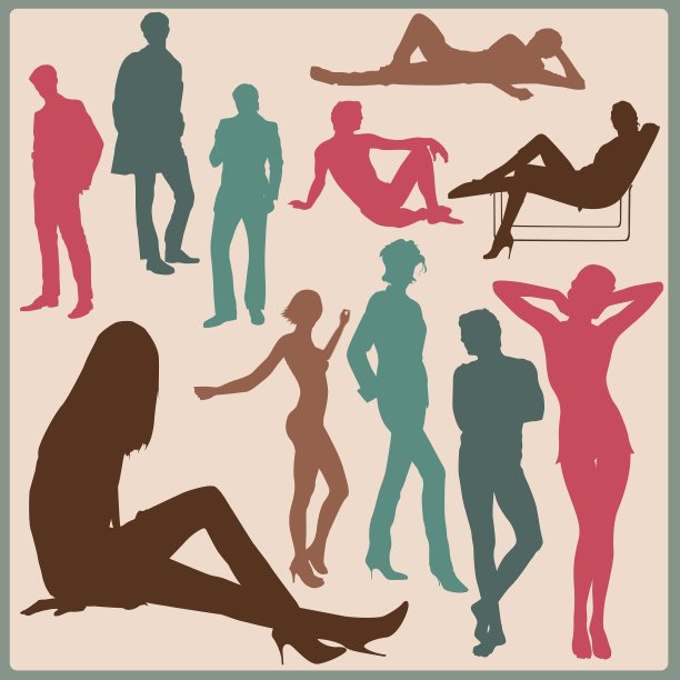 年轻人轮廓图片下载