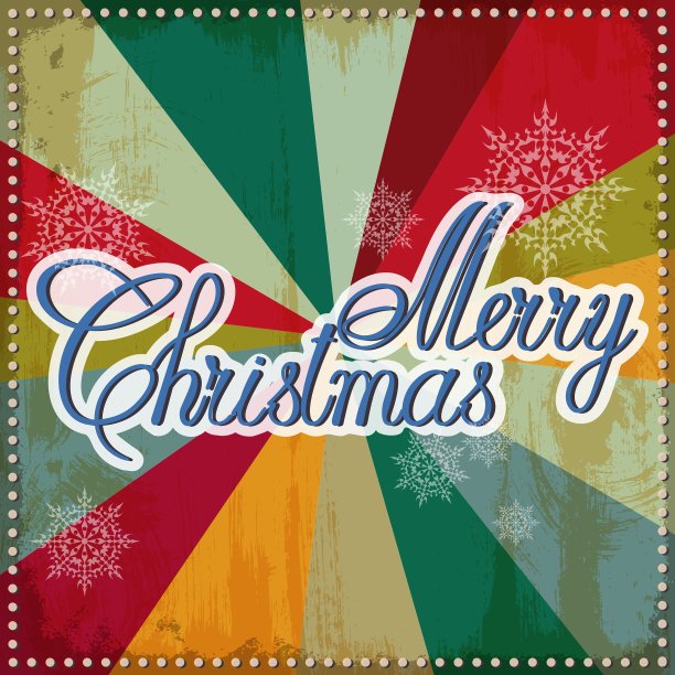 复古圣诞卡EPS 10图片下载