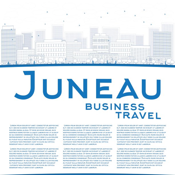 轮廓朱诺阿拉斯加天际线图片下载