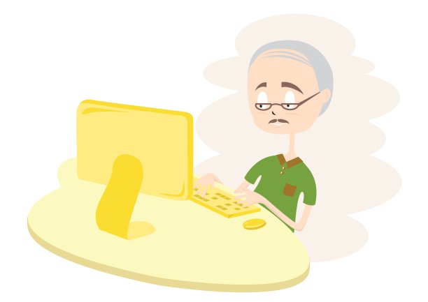 快乐老人在用电脑图片下载