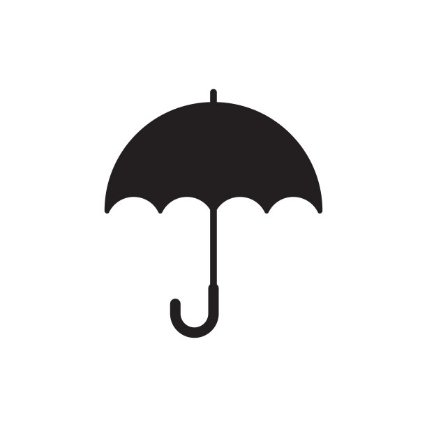 矢量伞图标在时尚的平面设计图片下载