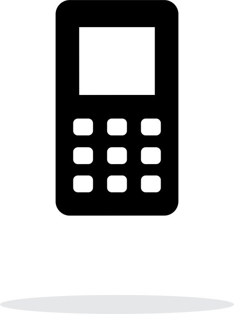 白色背景上的手机屏幕简约图标图片下载