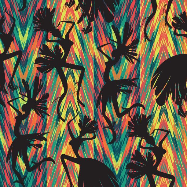 巴西狂欢节无缝模式图片下载