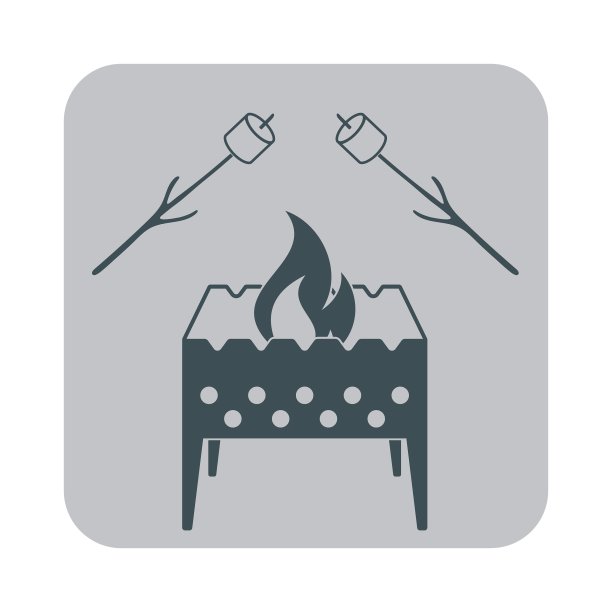 火盆和棉花糖的图标图片下载