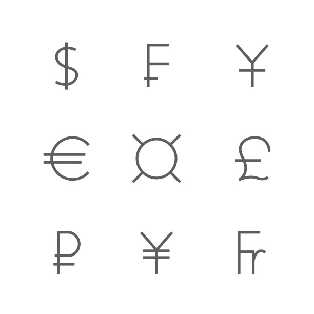 世界货币符号合集图片下载
