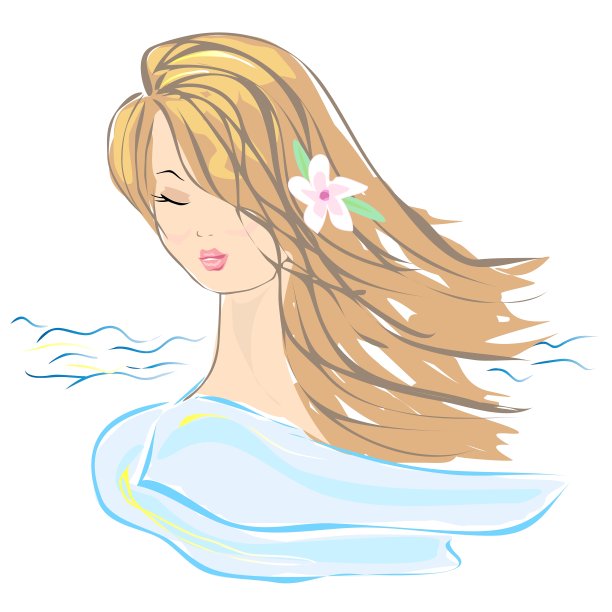 有卷头发和围巾的女孩图片下载