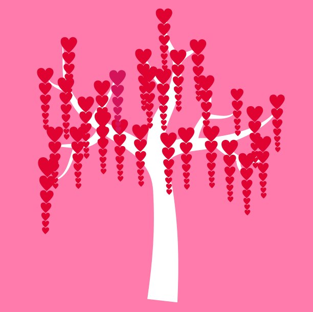 粉红色背景下的心形特写镜头图片下载