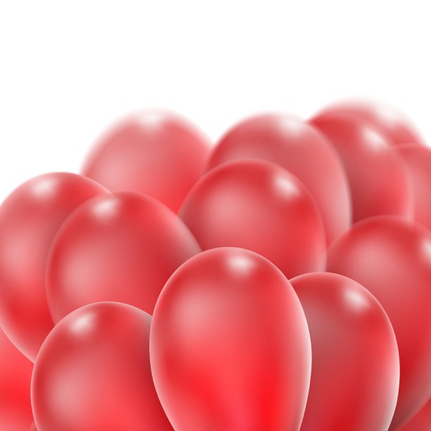 红色光泽气球EPS 10图片下载