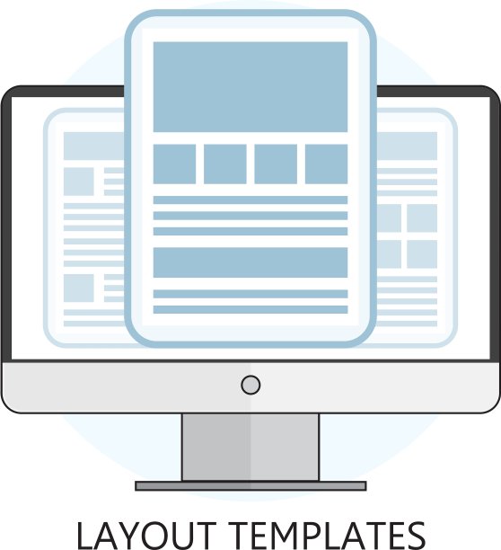 孤立的平面设计布局模板图标图片下载