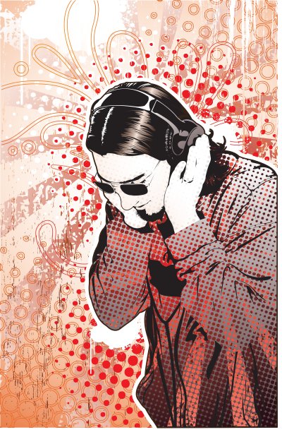 耳机的人图片下载