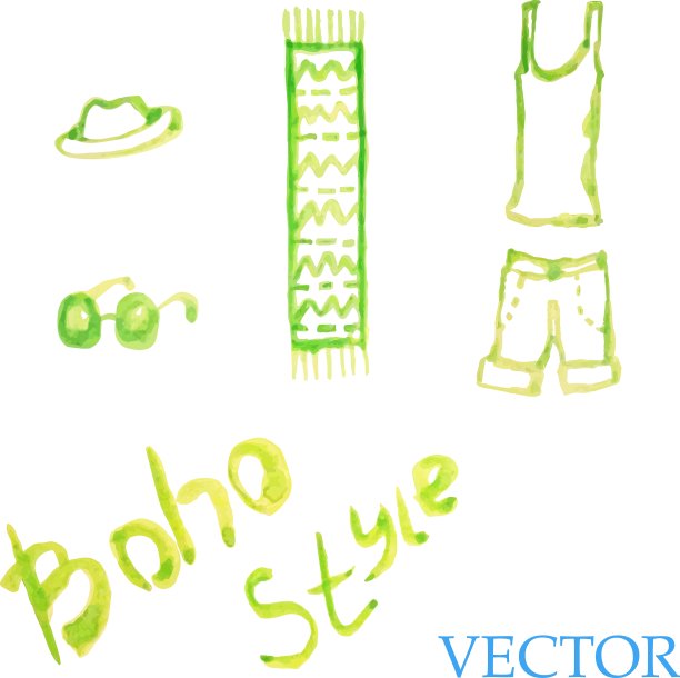 水彩夏装女子t恤短裤图片下载