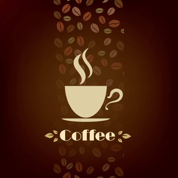 咖啡杯背景菜单模板图片下载